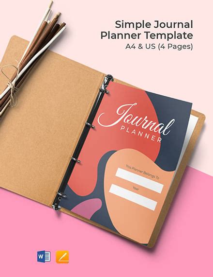 40 Notebook And Journal Word Templates Free Downloads