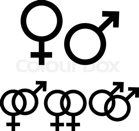 Mand Symbol Kvinde Stock Vektor Colourbox