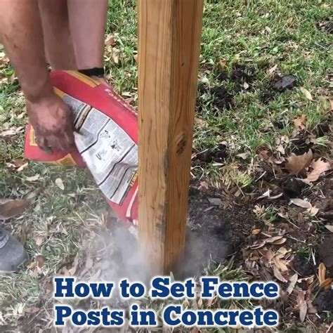 How to Set Wooden Fence Posts in Concrete - Install Your Own Wood Fence
