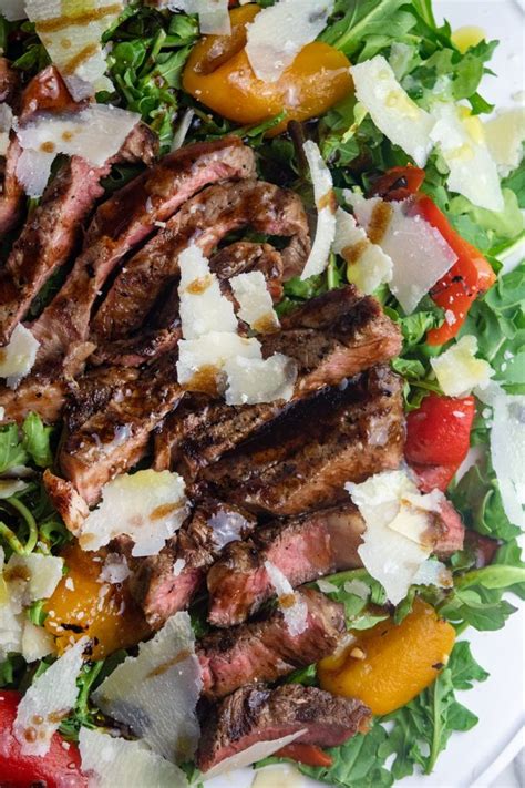 Cast iron skillet ribeye steak only takes five minutes to actually cook. Ribeye Steak Salad With Balsamic Vinaigrette - Giadzy ...