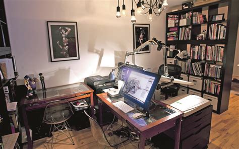 10 Inspirational Artist Workstations News Imaginefx Art Studio At