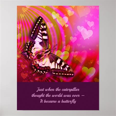 Butterfly Inspirational Encouragement Quote Poster