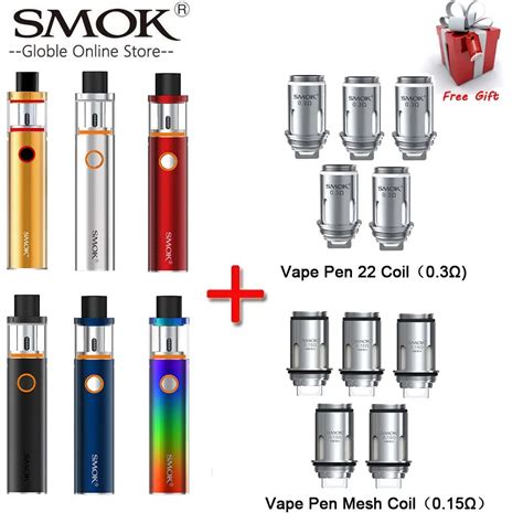 Buy Smok Vape Pen 22 Kit 1650mah Built In Battery Led