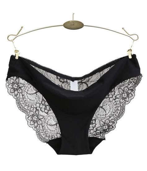 Buy Sexy Floral Lace Hollow See Through Briefs Low Rise Underwear Women