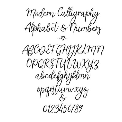 Calligraphy Alphabet Decorative Handwritten Brush Font Vector Letters