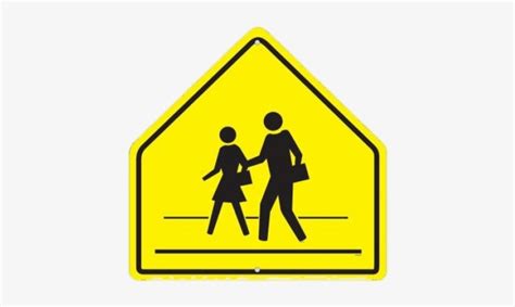 School Crosswalk Sign Kinds Of Signs Transparent Png 700x415 Free