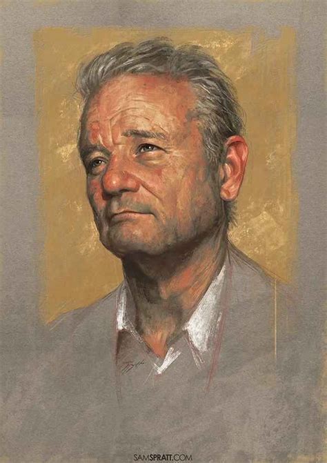 Bill Murray Portrait Painting Pop Culture Art Portrait