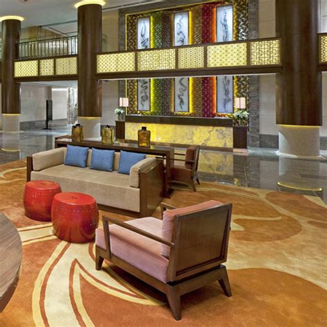 Custom Made Wood Fabric Hotel Lobby Sofa For Reception Center China