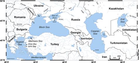 Black Sea Rivers Map