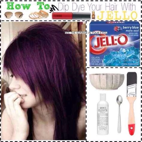 How To Dye Your Hair With Jell O Diy Hair Dye Kool Aid Hair Dipped Hair