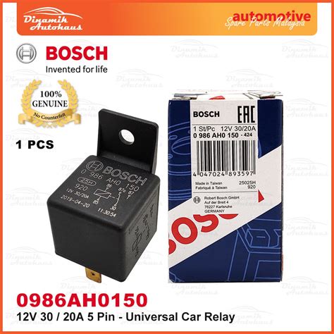 Bosch Universal Automotive Car 5 Pin 87a Relay 12v 30a 20a Bosch 5