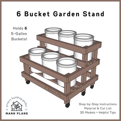 5 Gallon Bucket Diy Garden Stand 6 Buckets Pdf Download Download Now