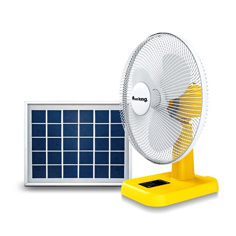 Plasticfibre Sun King 16 Solar Powered Table Fan 111 V Yellow Rs