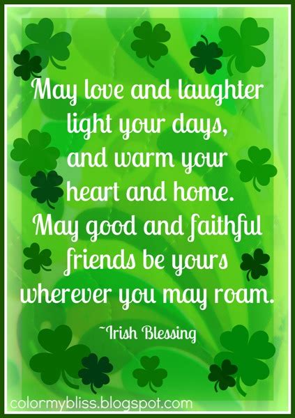 Color My Bliss Happy St Patricks Day An Irish Blessing For You