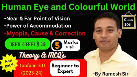 The Human Eye And The Colourful World Class 10 Physics Human Eye And