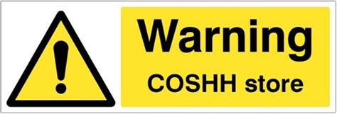 Warning COSHH Store Sign 1mm Plastic 300x100mm