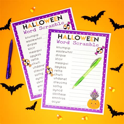 Halloween Word Scramble For Kids Happiness Is Homemade