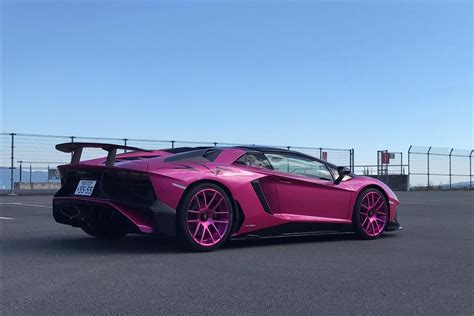 Fuchsia Pink Lamborghini Aventador Customized And Shod In Pink Forgiato