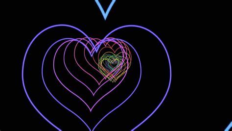 Neon Rainbow Hearts Stock Footage Video 484633 Shutterstock