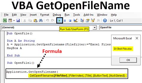 Vba Getopenfilename How To Use Getopenfilename In Excel Vba