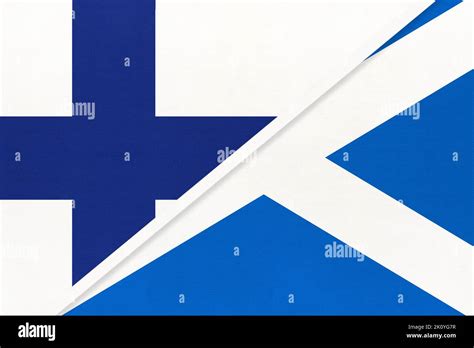 Finland And Scotland Symbol Of Country Finnish Vs Scottish National