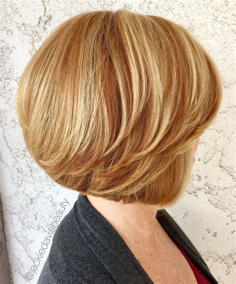 Feathered Golden Blonde Bob With Bangs Modern Hairstyles Modern