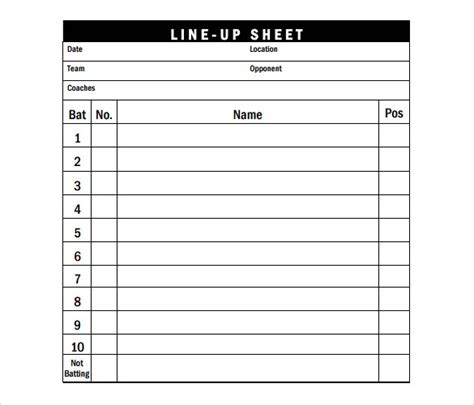 Search Results For Baseball Lineup Templates Calendar 2015
