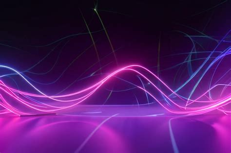 Premium Ai Image 3d Render Abstract Panoramic Background With Glowing