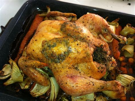 The orange dressing has nutty flavor, too, because it's spiked with walnut oil. The Curried Cook: Roasted Chicken with fennel, leaks and ...