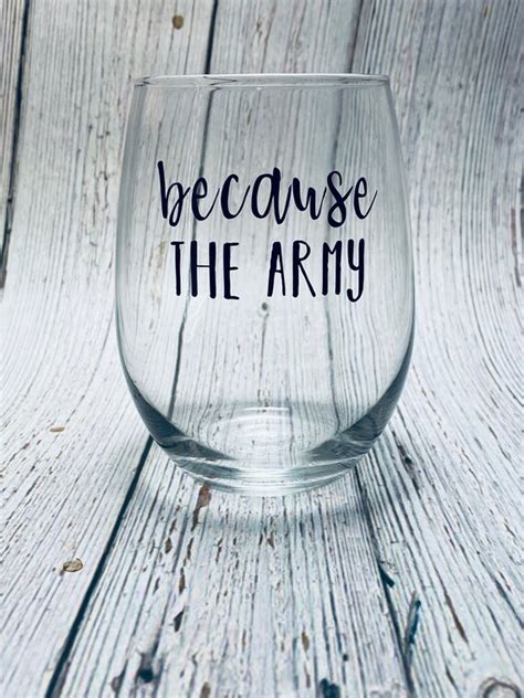 Proud To Be Glass Army Custom Glass Army Wife Wine Glass Proud Army Wife Wine Glass Kitchen