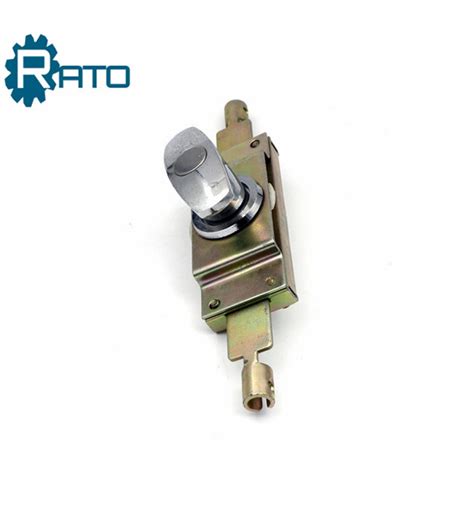 Rotary handle, screws fixed, lock and keys included, recessed mounting. China Adjustable Keyless Metal Cabinet Handle Lock