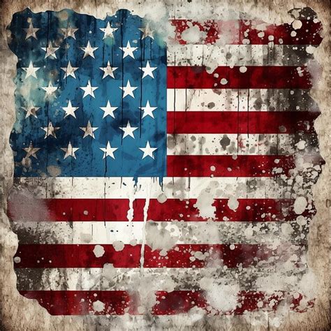 Premium Ai Image Grunge American Flag Illustration