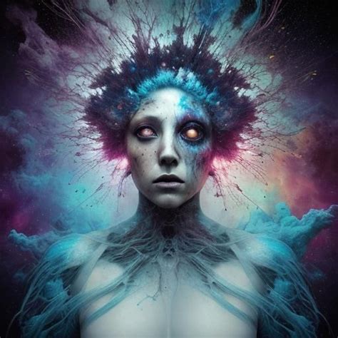 Exploding Galaxy Brains Inside My Mind Liminal Space By Artist Bojan