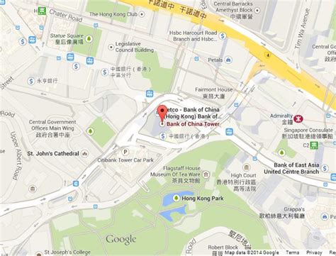 Map Of Bank Of China Tower Area
