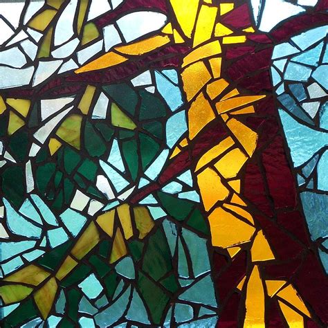 Mosaic Stained Glass First Tree Glass Art By Catherine Van Der Woerd Pixels