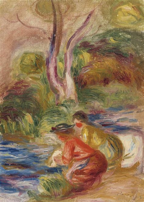 Renoir Pierre Auguste Les Laveuses Figures Sothebys