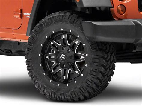 Fuel Wheels Jeep Wrangler Lethal Satin Black Milled Wheel 20x10