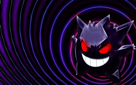 Pokemon Black Gengar Purple Ghost Hd Wallpapers Desktop And