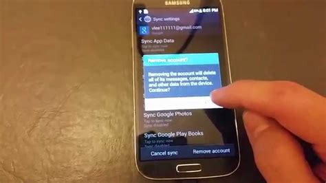 Galaxy S4 How To Removedelete A Gmail Acount 10 Seconds Youtube