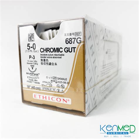 Ethicon 687g Chromic Gut Exp 08 31 2025 Kenmed Surgical
