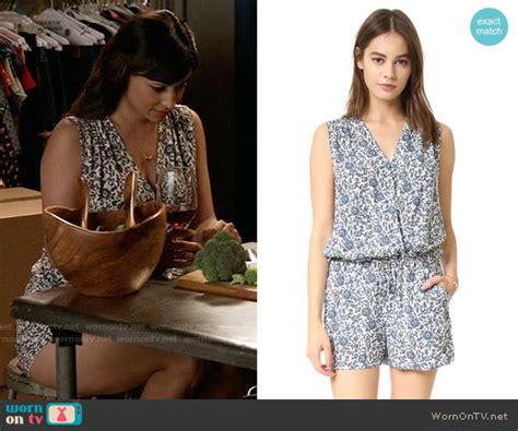 WornOnTV Ceces Floral Romper On New Girl Hannah Simone Clothes And Wardrobe From TV