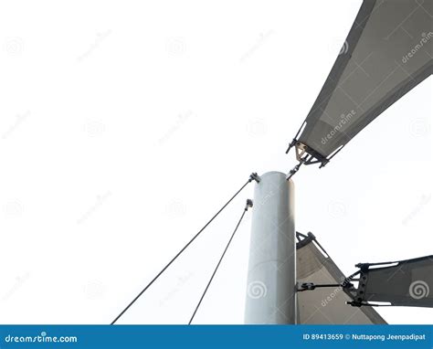 Detail Of Fabric Tensile Roof Stock Image Image Of Protection