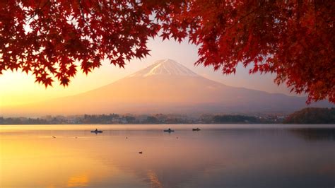 ｢河口湖から見た朝焼けの富士山｣山梨 Bing Gallery