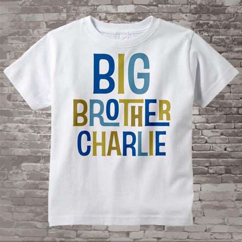 Big Brother Shirt Or Onesie Personalized Big Brother Shirt Etsy