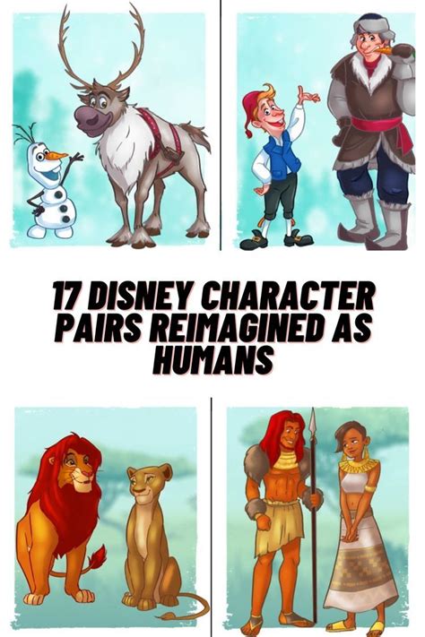 17 Disney Character Pairs Reimagined As Humans Artofit