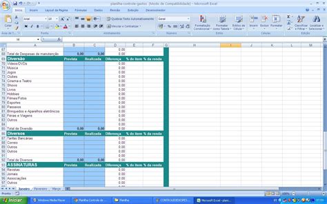 Planilhas De Gastos Pessoais