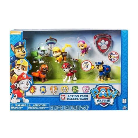 Paw Patrol Rescue Pups Figures Chase Marshall Rubble Skye And Zuma My