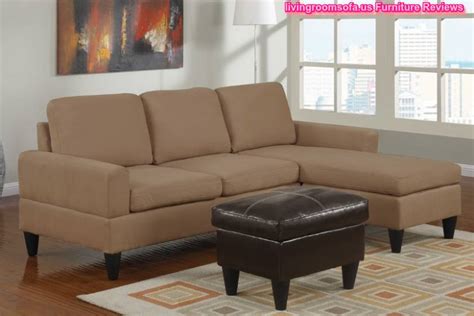 Beige Apartment Size Sectional Sofa L Shaped Small 459 14 