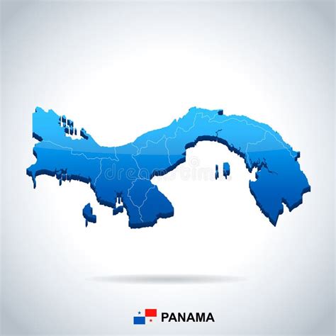 Panam Mapa Y Bandera Ejemplo Detallado Del Vector Stock De