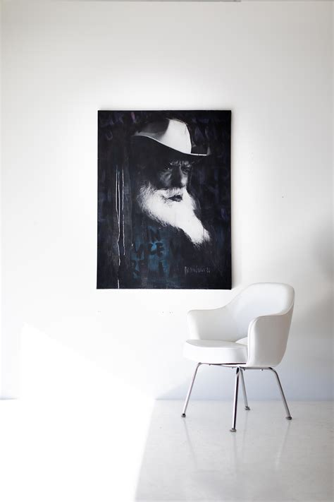 Addison Jones Black And White Cowboy Painting Portrait Painting